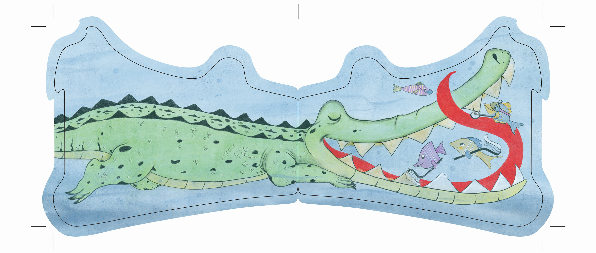 Print-ready file of the die-cut spread